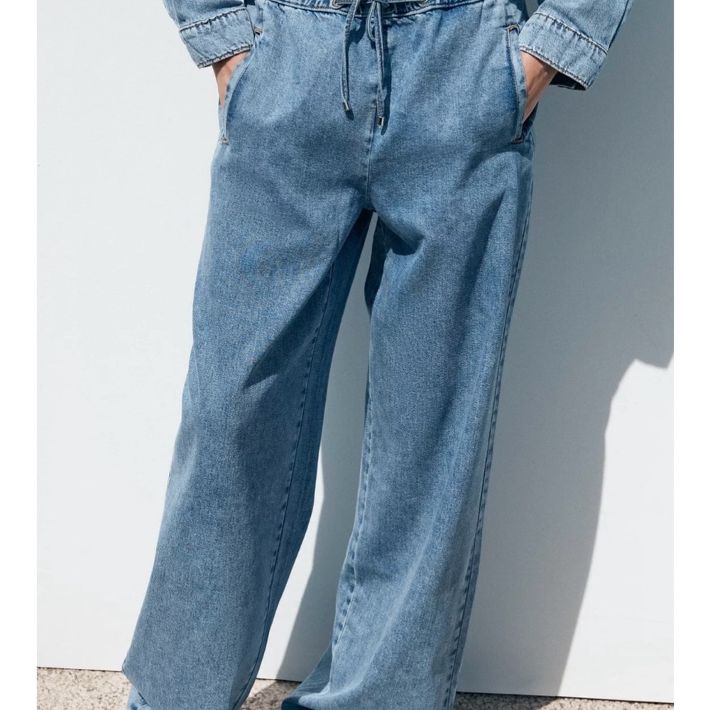 Zara Drawstring Denim Pants